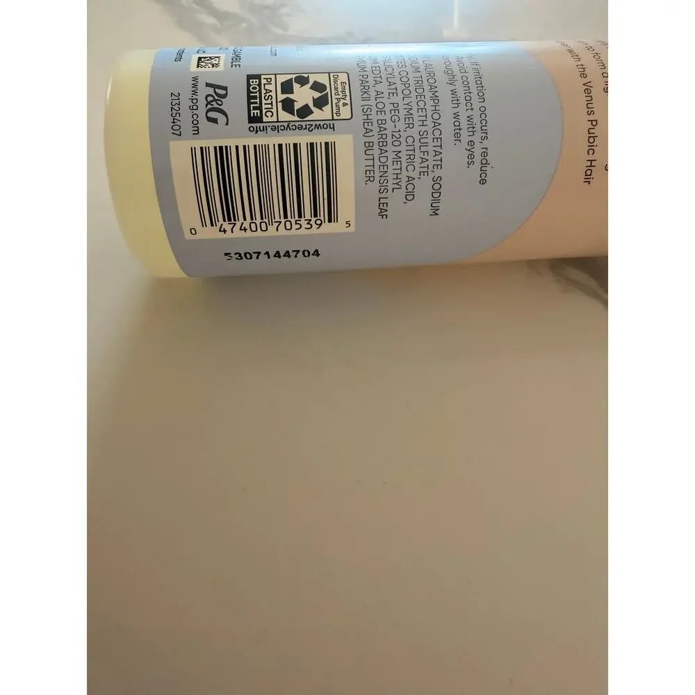 Gillette Venus Pubic Hair & Skin Smoothing Cleanser + Shave Gel 6.42 oz NEW